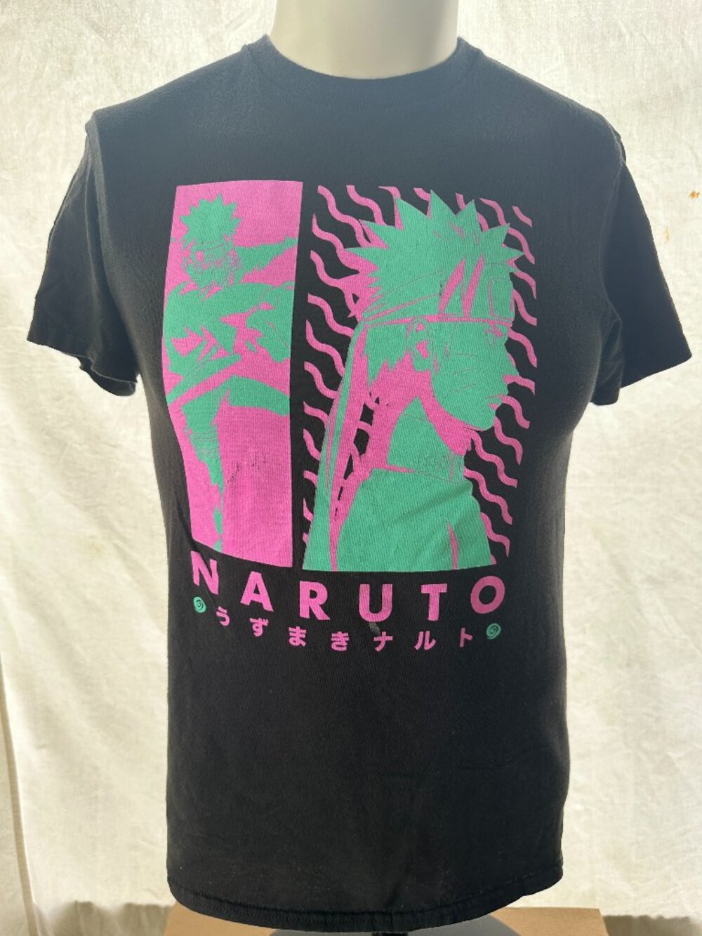 Naruto Shippuden Collection Men's Black T Shirt Size Small Cotton